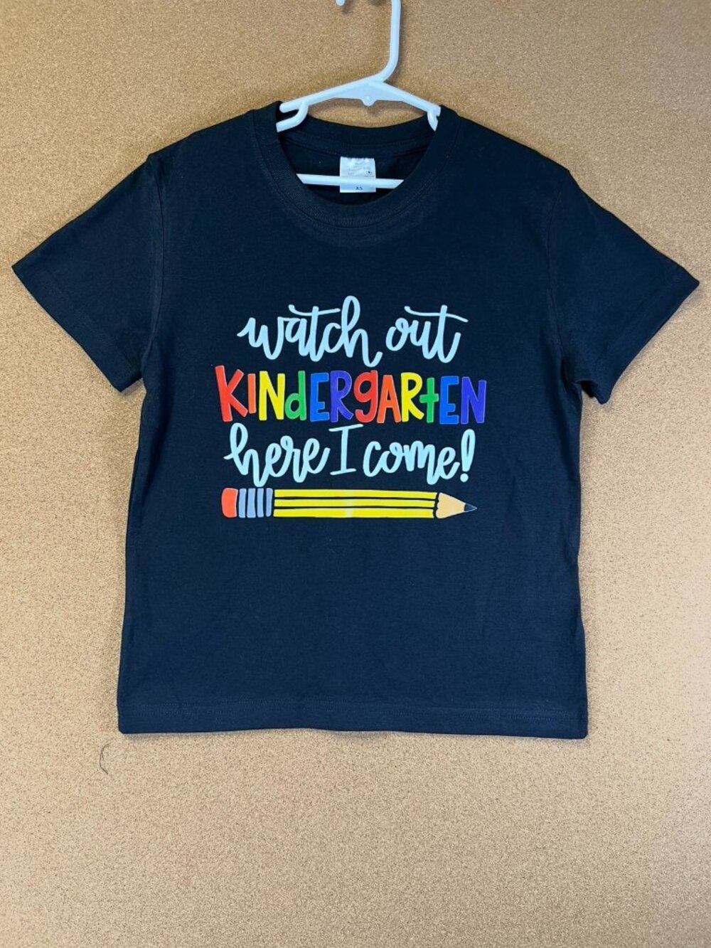 Boy Girls Unisex T-Shirt XS Black Kindergarten Short Sleeve NWT